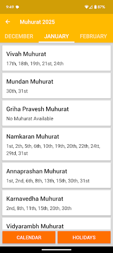 2026 Calendar - IndiNotes ekran görüntüsü
