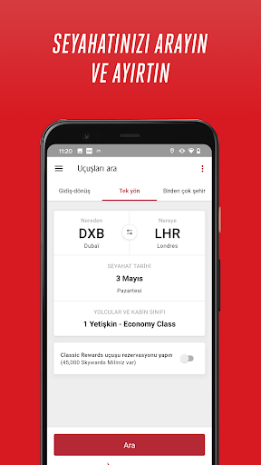 Emirates ekran görüntüsü