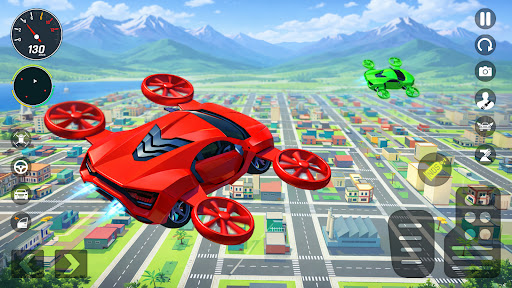 Flying Car Stunt Game ekran görüntüsü