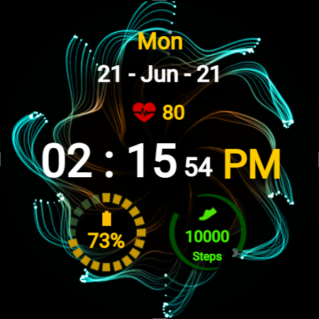 Spiral Flower Watch Face ekran görüntüsü
