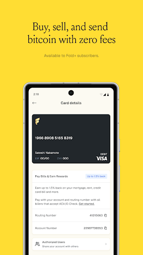 Fold: Bitcoin Personal Finance ekran görüntüsü