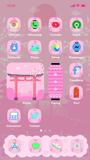 Wow Cute Pink Fox Icon Pack ekran görüntüsü