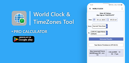 World Clock & TimeZones Tool ekran görüntüsü