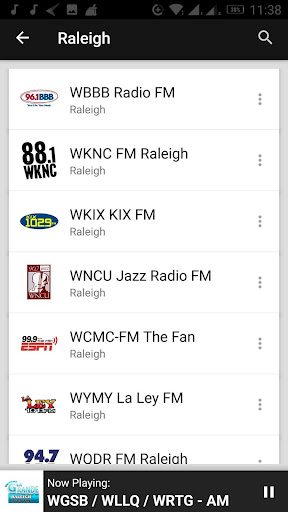 North Carolina Radio Stations ekran görüntüsü