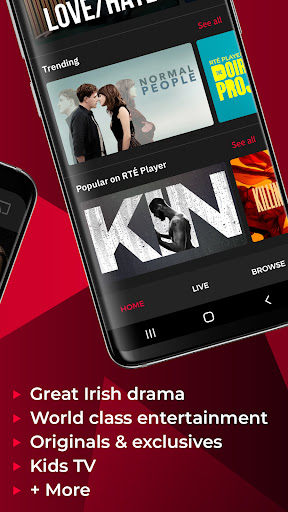RTÉ Player ekran görüntüsü