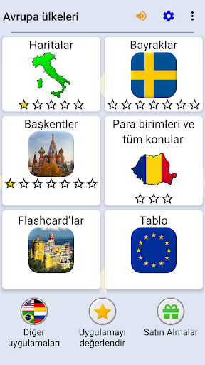 Avrupa ülkeleri: Tüm bayraklar ekran görüntüsü