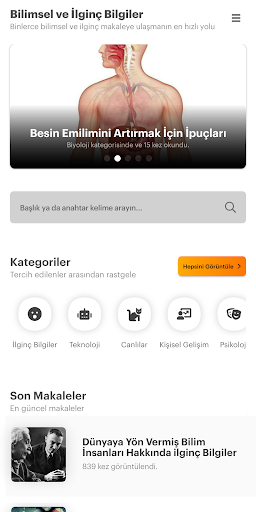 Bilimsel Bilgiler ekran görüntüsü