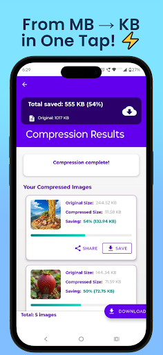 Compress Image - MB to KB ekran görüntüsü