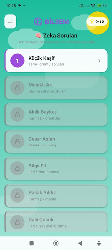 BİLSEM Zeka Oyunları ekran görüntüsü