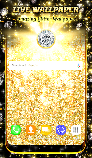 Golden Glitter Wallpaper ekran görüntüsü