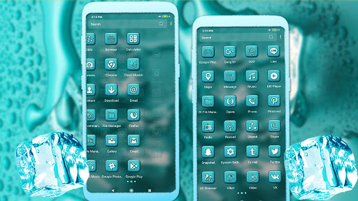 Ice Cubes Mint Launcher Theme ekran görüntüsü