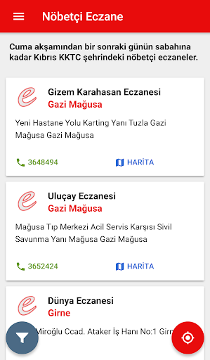 Kuzey Kıbrıs Nöbetçi Eczane ekran görüntüsü