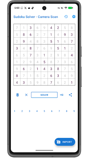 Sudoku Solver - Camera Scan ekran görüntüsü