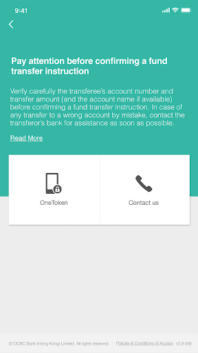 OCBC HK/Macau Business Mobile ekran görüntüsü