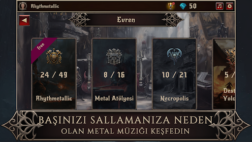 Rhythmetallic: Metal Ritim ekran görüntüsü