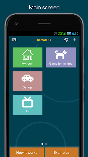 RemoteXY: Arduino control ekran görüntüsü
