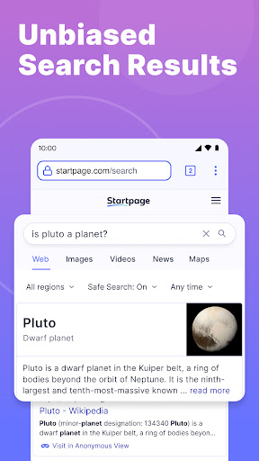 Startpage ekran görüntüsü