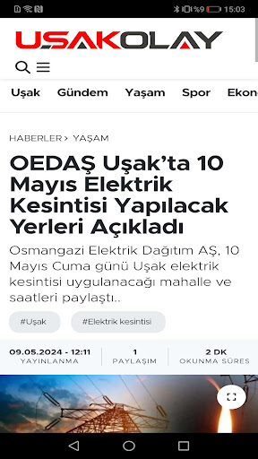 Uşak Olay ekran görüntüsü