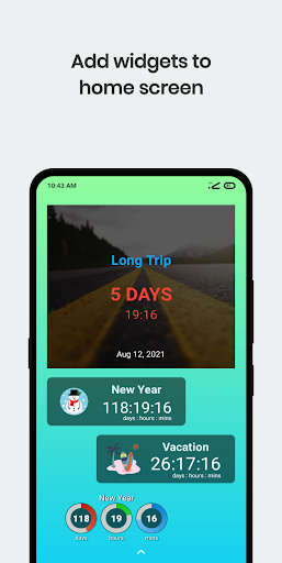 Countdown App and Widget ekran görüntüsü