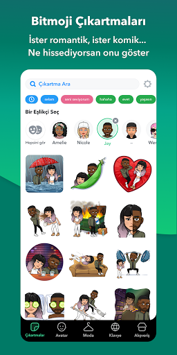 Bitmoji ekran görüntüsü
