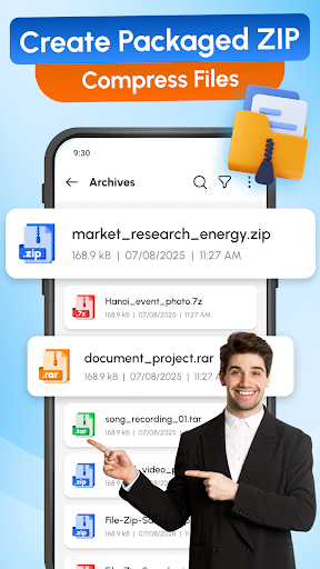 Zip RAR, Unzip - File Manager ekran görüntüsü