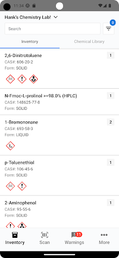RSS Chemicals ekran görüntüsü