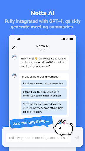 Notta-Transcribe Audio to Text ekran görüntüsü