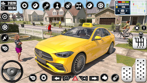 City Taxi Games Car Driving 3D ekran görüntüsü