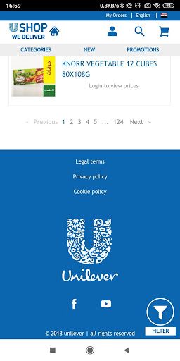 USHOP Unilever ekran görüntüsü