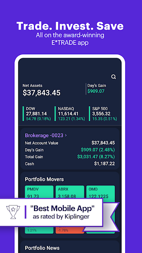 E*TRADE: Invest. Trade. Save. ekran görüntüsü