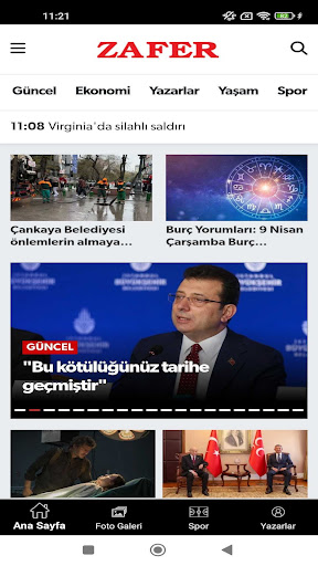 Zafer Gazetesi ekran görüntüsü