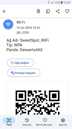 QR kod okuyucu - Reklam yok ekran görüntüsü