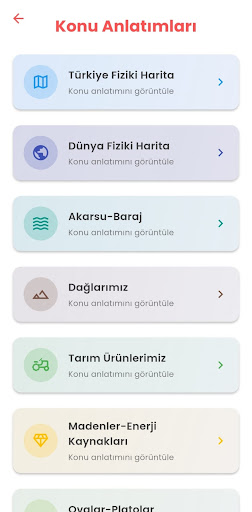 Coğrafya Bilgi Kartları ekran görüntüsü