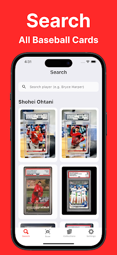 Baseball Card Scanner HitPrice ekran görüntüsü