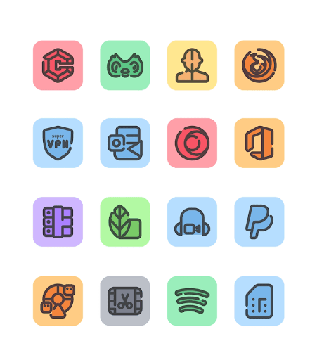 Material You Square Icon Pack ekran görüntüsü