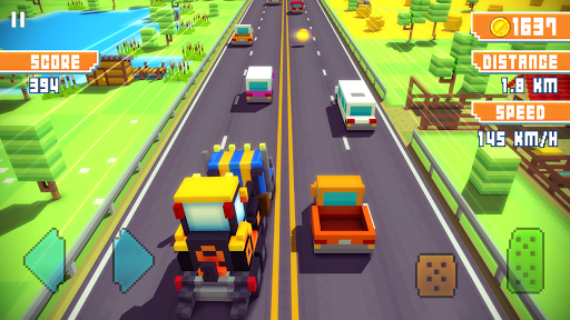 Blocky Highway: Traffic Racing ekran görüntüsü