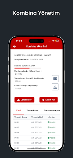 Kombina Takip ekran görüntüsü