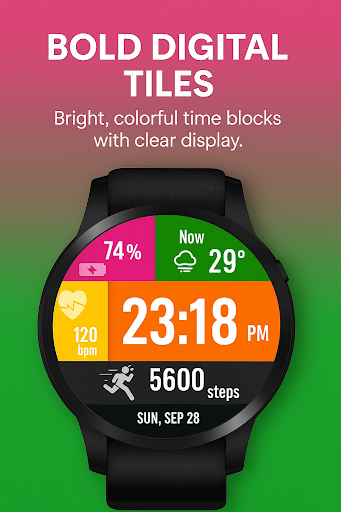 Color Dash Tiles WatchFace ekran görüntüsü
