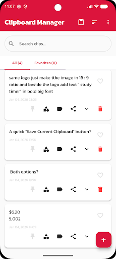 Clipboard Manager ekran görüntüsü