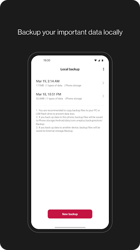 Clone Phone - OnePlus app ekran görüntüsü