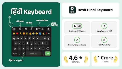 Desh Hindi Keyboard ekran görüntüsü