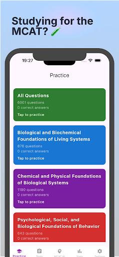 MCAT Practice & Flashcards ekran görüntüsü