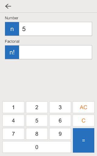 Factorial Calculator ekran görüntüsü