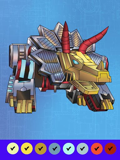 Dino Robot Coloring By Numbers ekran görüntüsü