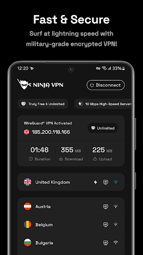 Ninja VPN - Fast & Secure VPN ekran görüntüsü