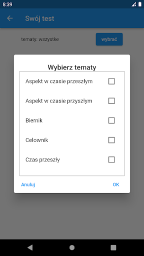 Testy gramatyczne ekran görüntüsü