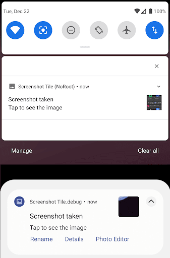 Screenshot Tile [No root] ekran görüntüsü