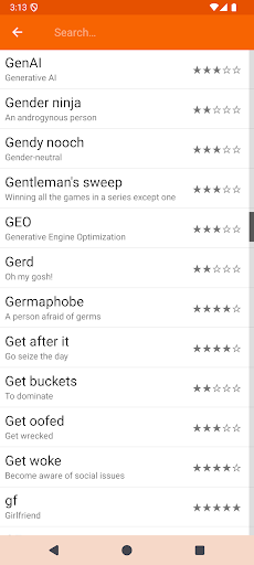 Slang Dictionary ekran görüntüsü