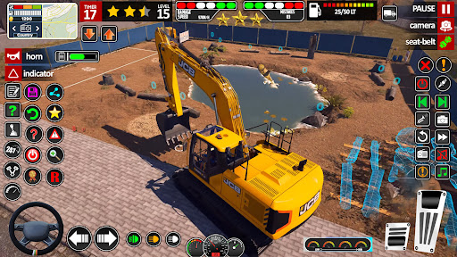 JCB oyunu kar ekskavatörü oyun ekran görüntüsü