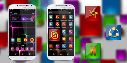 Neon Light Launcher Theme ekran görüntüsü
